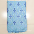 Blue Embroidery African Net Lace Fabrics With Sequins